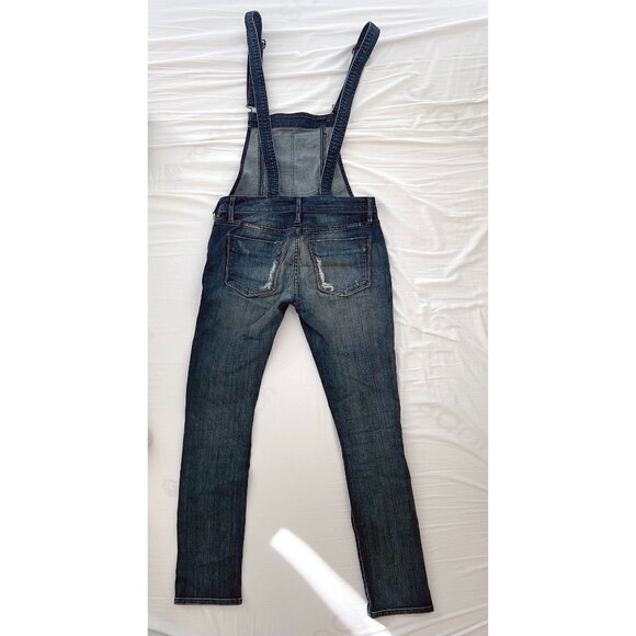 Black Orchid Fitted Overalls - Distressed Denim - Size 25 - Picture 2 of 4